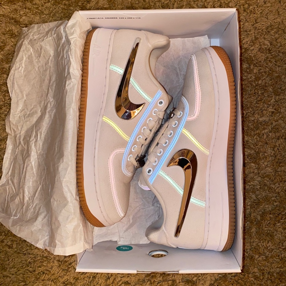 Travis Scott Air Force Low 1 White Cactus Jack
